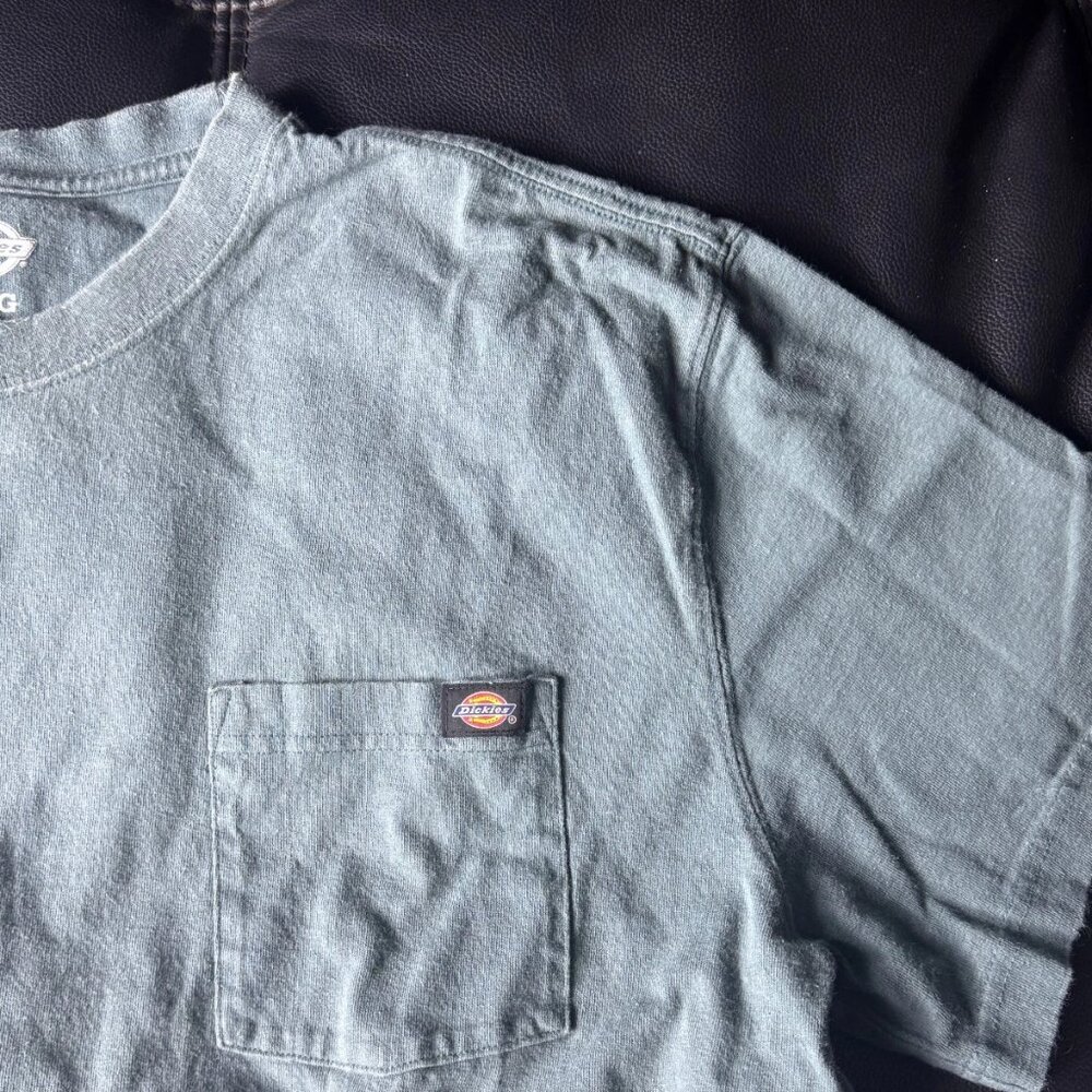 Dickies Men’s Short Sleeve‎ Pocket T-Shirt Crewneck Green Size XL - Picture 10 of 13